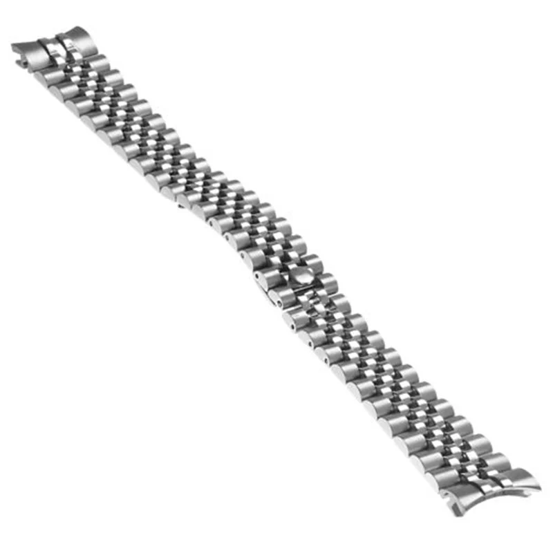 13mm 17mm 20mm 21mm Solid Stainless Steel Jubilee Cruved End Watch Band Strap Bracelet Fit For Rlx Watch