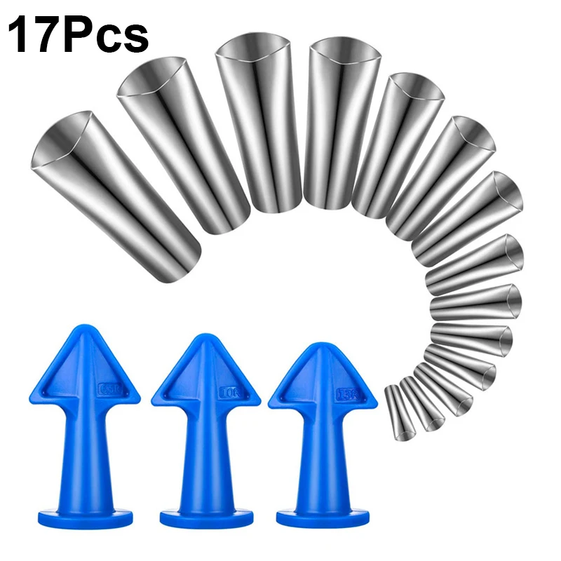 

17Pcs Caulk Nozzle Scraper Set Reusable Sealant Angle Scraper Silicone Grout Caulk Finisher Sealant Smooth Scraper Grout Kit