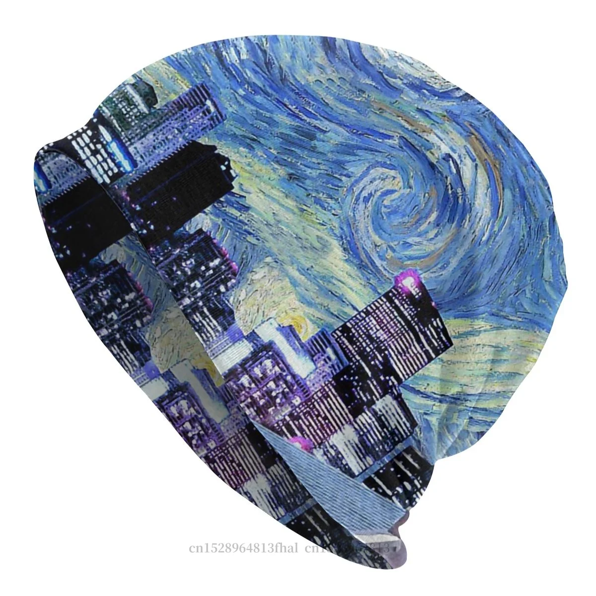 

Impressionism Art Skullies Beanies Caps Starry Night Toronto Thin Hat Autumn Spring Bonnet Hats Men Women's Street Ski Cap