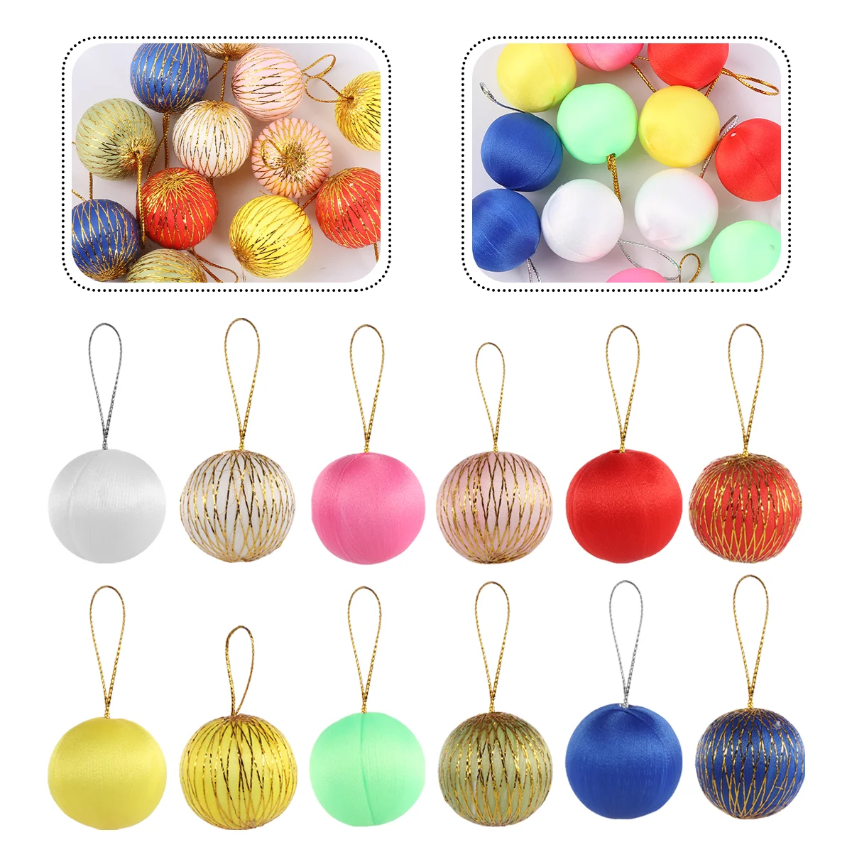 

Colorful Christmas Balls Winding Tree Pendants Decor Hanging Ornaments Supplies Toys Prom Decorations