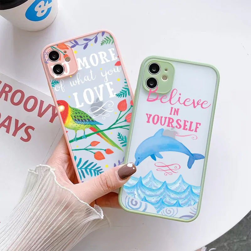 

Butterfly dolphin bird flower and shells Phone Cases For iphone 7 8 plus 12 13 mini 11 14 pro max X XR XS Max PC Hard Shockproof