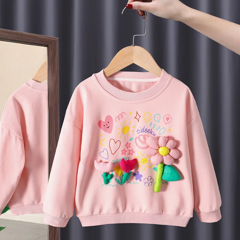 Свитер для девочек модели весна-осень 2022 Новинка Детский пуловер свитер