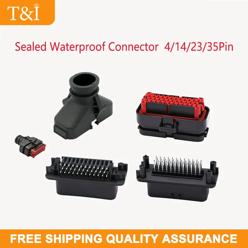 

T&I Sealed Waterproof Connector 4/14/23/35Pin Male&Female Socket Plug Board End Wiring Pcb 776262-1 776266-1 776273-1