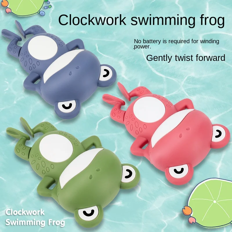 Cute Frogs Duck Baby Bath Toys for Kids Children Boys Girls Playing In The Water Bathroom Infant Clockwork Toys brinquedos