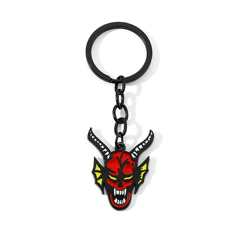 

Stranger Things Hellfire Club Logo Keychains Hot US TV Series Same Key Holder Car Decor Backpack Fashion Jewelry Keyring Pendant