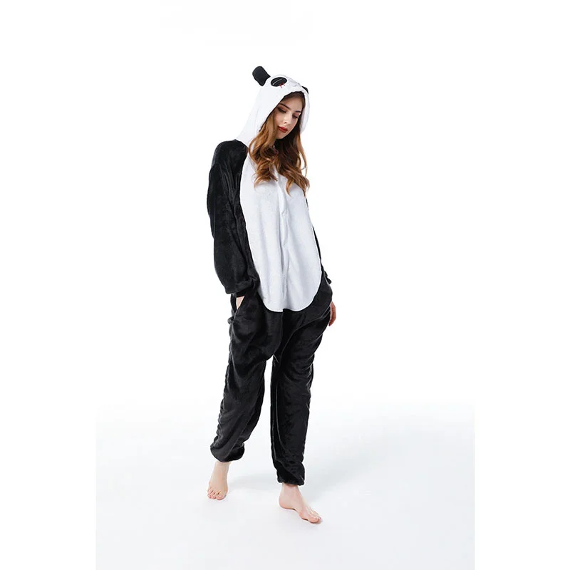 Family Kigurumi Pajamas Black Panda Animal Onesie Cosplay Costume Pajamas For Babies Kids and Adults