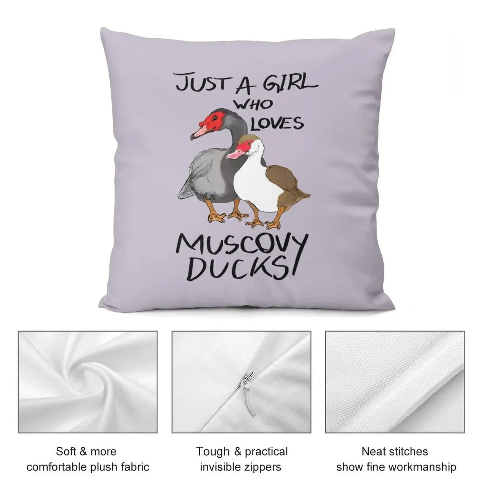 Просто девочка которая любит мускулистых уток. Декоративная подушка Наволочки