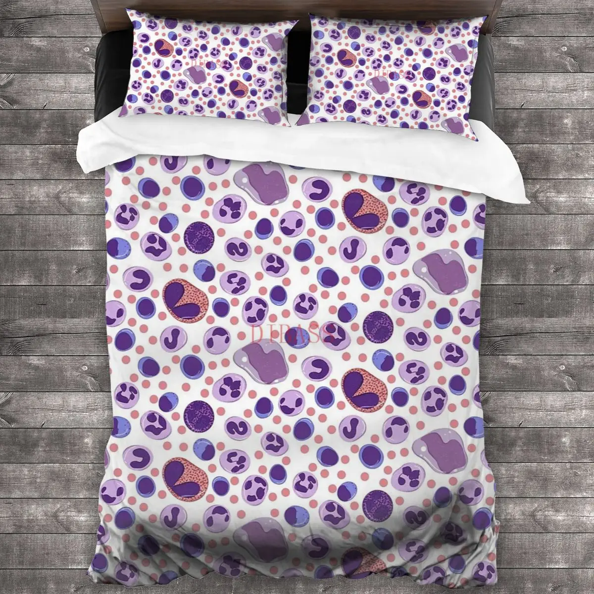 

Большой белый Рисунок кровяных клеток, мягкая искусственная кожа с 2 наволочками, пододеяльник на молнии