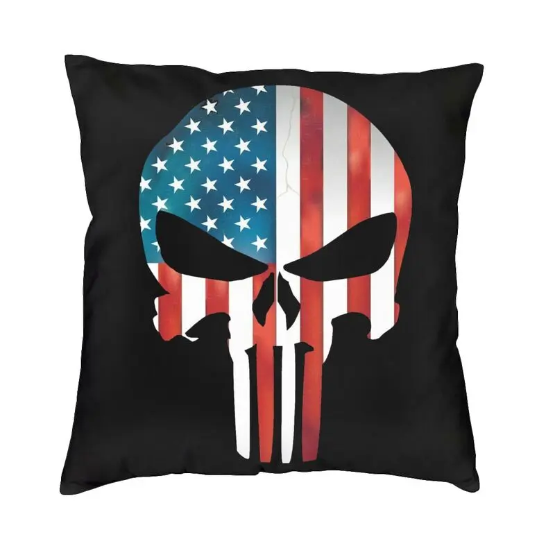 

Чехол с американским флагом и рисунком в виде каркаса, искусственная наволочка 40 х4, 0 см, квадратная наволочка для дивана, украшение гостино...
