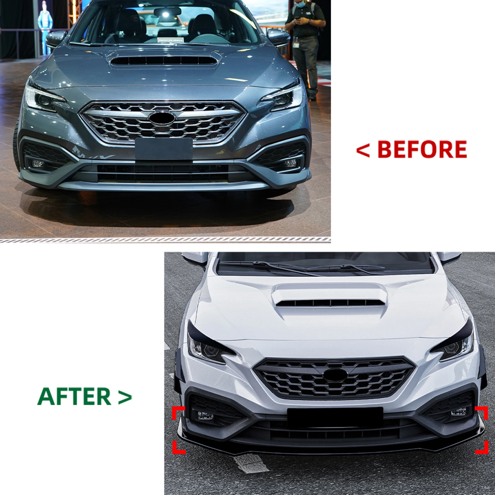 Передний бампер спойлер нижний сплиттер для Subaru WRX STI VB 2022-2025