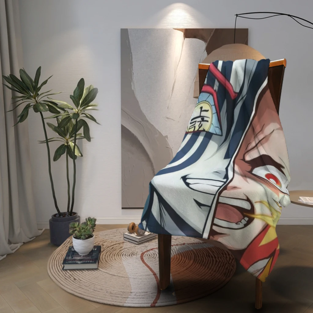 Одеяло Muichiro Tokito-рассекающее демонов диван кровать домашнее искусственное одеяло