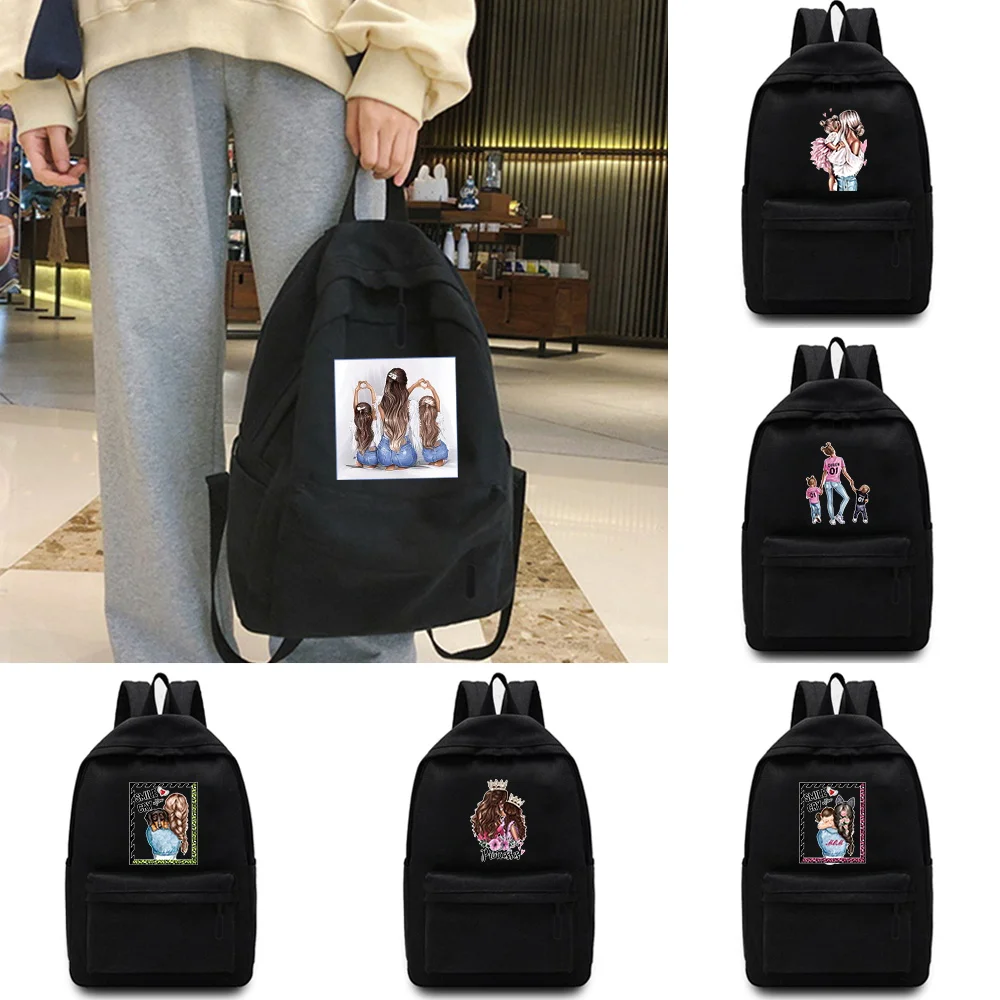 

Unisex Shoulder Backpack Mom Series Print Hiking Travel Casual Laptop Backpack Outdoor Sport School Bag Large Capacity Rucksack