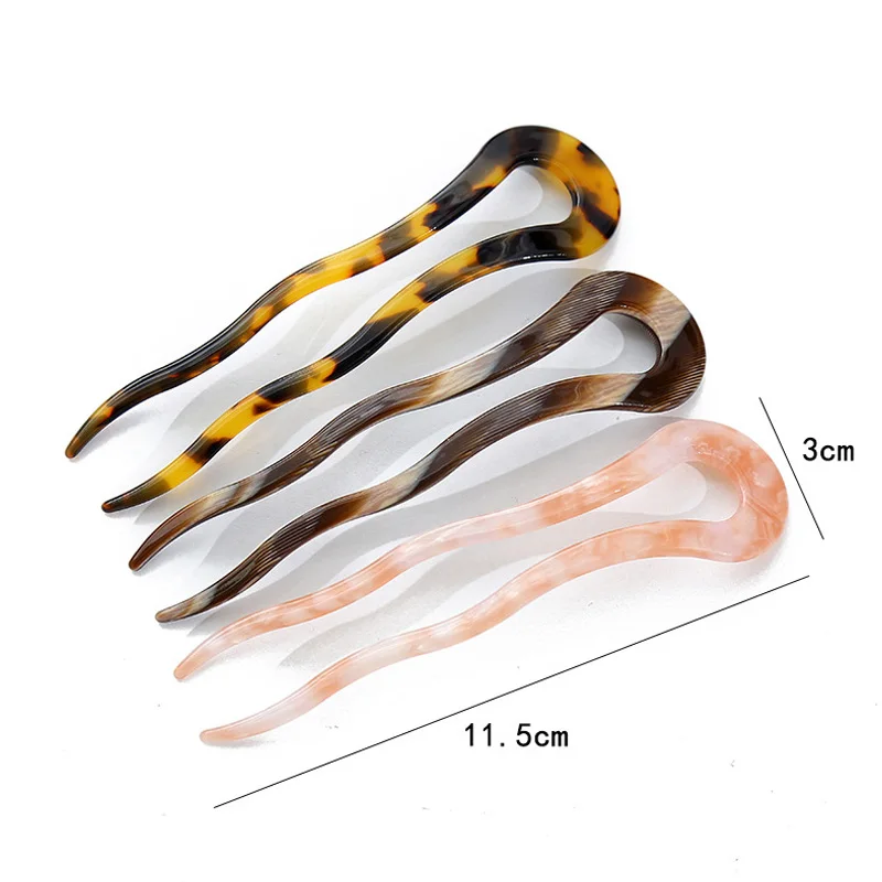 

1PC Multicolor Leopard Retro Hair Sticks Elegant Acetate Chopstick New Women Hairpins Hair Clips Hair Styling Accessories