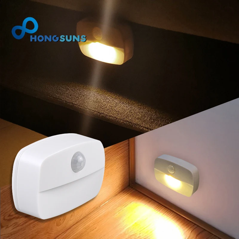 

Motion Sensor Nightlight Wireless EU Plug In/Battery Powered LED Night Lamp for Bedroom Closet Kitchen Toilet Stair Easy Install