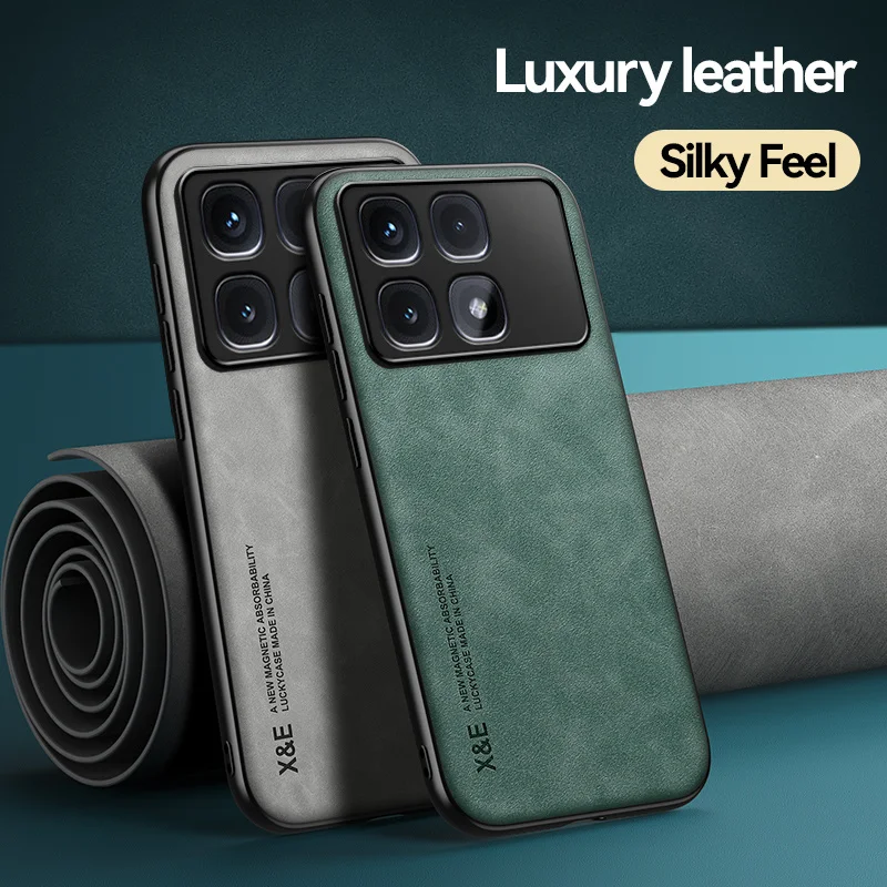 Funda для Redmi K70Ultra чехол противоударный силиконовый кожаный магнитный телефона Xiaomi