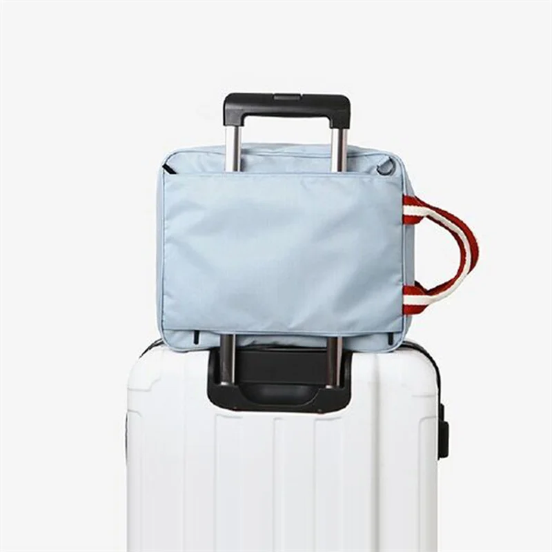 

Нейлоновая Водонепроницаемая спортивная сумка, мужские дорожные сумки, складной чемодан большой вместимости, однотонная дорожная сумка для выходных, женские упаковочные кубики