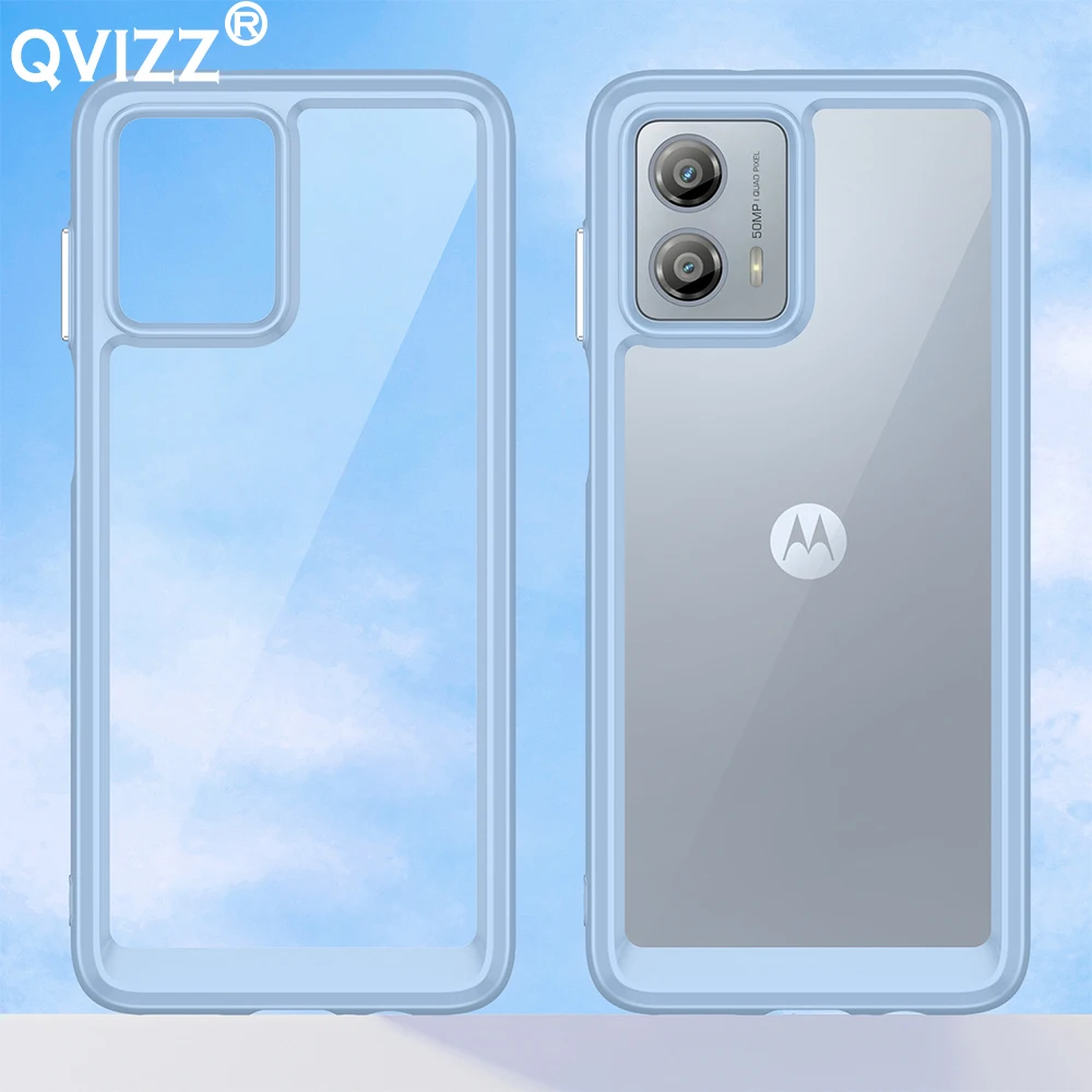 

Clear Case for Motorola Moto G53 XT2335-2 Luxury Ultra-thin Soft Edges Hard Armor Shockproof Phone Cover for MotorolaG53 MotoG53