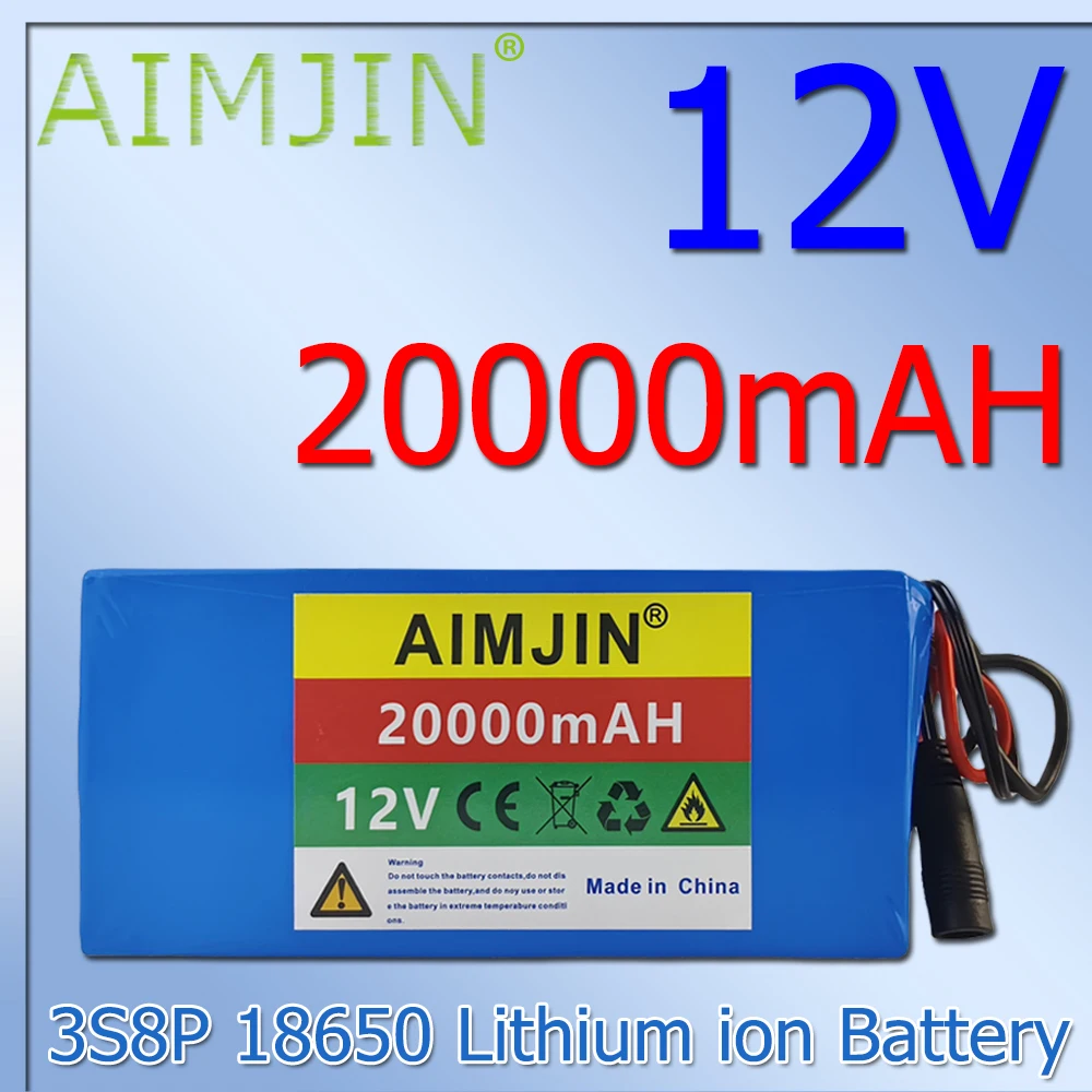

12 В 20000 мАч литий-ионный перезаряжаемый аккумулятор