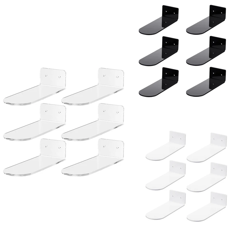 

6 Pack Floating Shoe Shelves,Acrylic Wall Mounted Shoe Display Shelves,For Display Collectible Shoe&Sneaker