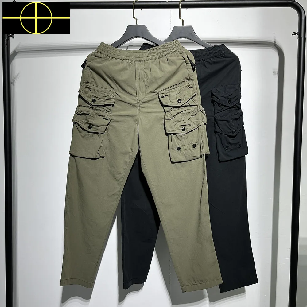 

2023 New High Quality Side Patch Tactical Pants Men Women Multi Pockets Functional Men Patch Badge Embroidery Cargo Pants