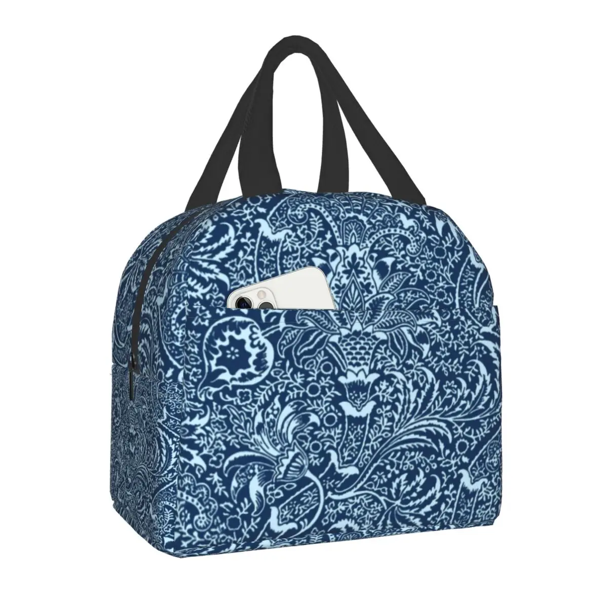 

William Morris Lunch Bags Women Cooler Thermal Insulated Bento Box for Children School Floral Flowers Print Picnic Storage Bag