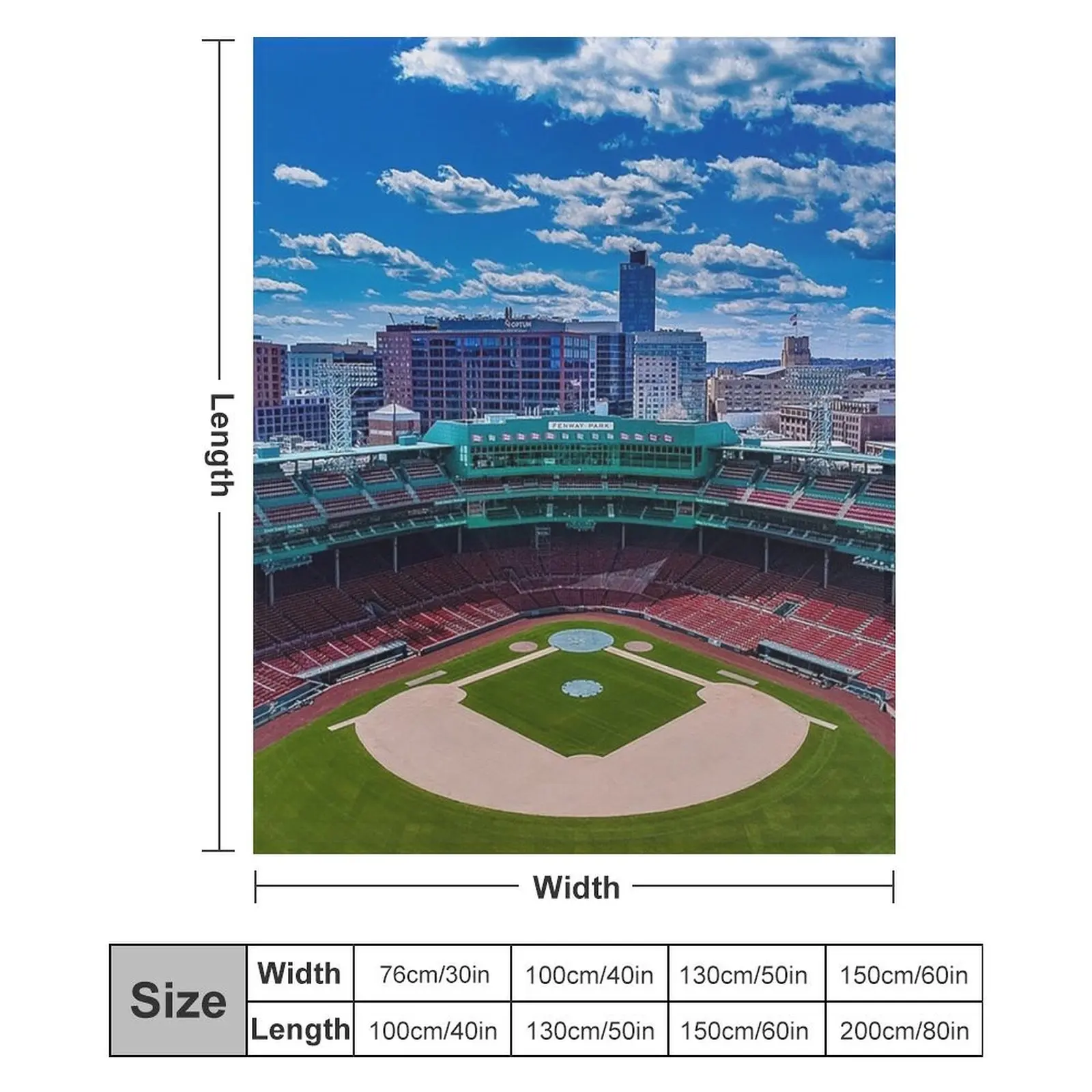 Fenway бейсбольный стадион Boston мячное поле вид на внешний Skyline 수чное одеяло тонкие