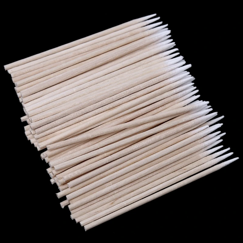 

100 Pieces Cell Phone Cleaning Cotton Swab Stick Tools for Earphone