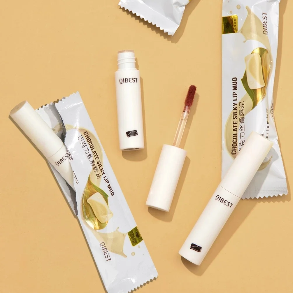 

Qibest 8 cores nude fosco batom de chocolate longa duração mulher gloss labial à prova dvelvet água veludo vermelho labial esmal