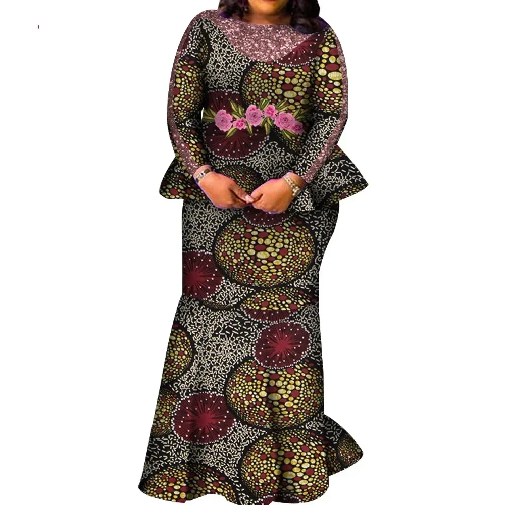 Популярный дизайн с длинным рукавом костюм из 2 предметов африканская женская