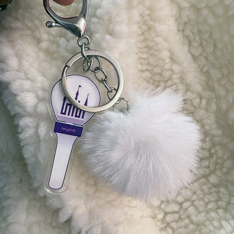 KPOP ATEEZ (G)I-DLE IU RIIZE плюшевый шариковый брелок 2 шт./компл. TWS WONYOUNG Lightstick автомобильный