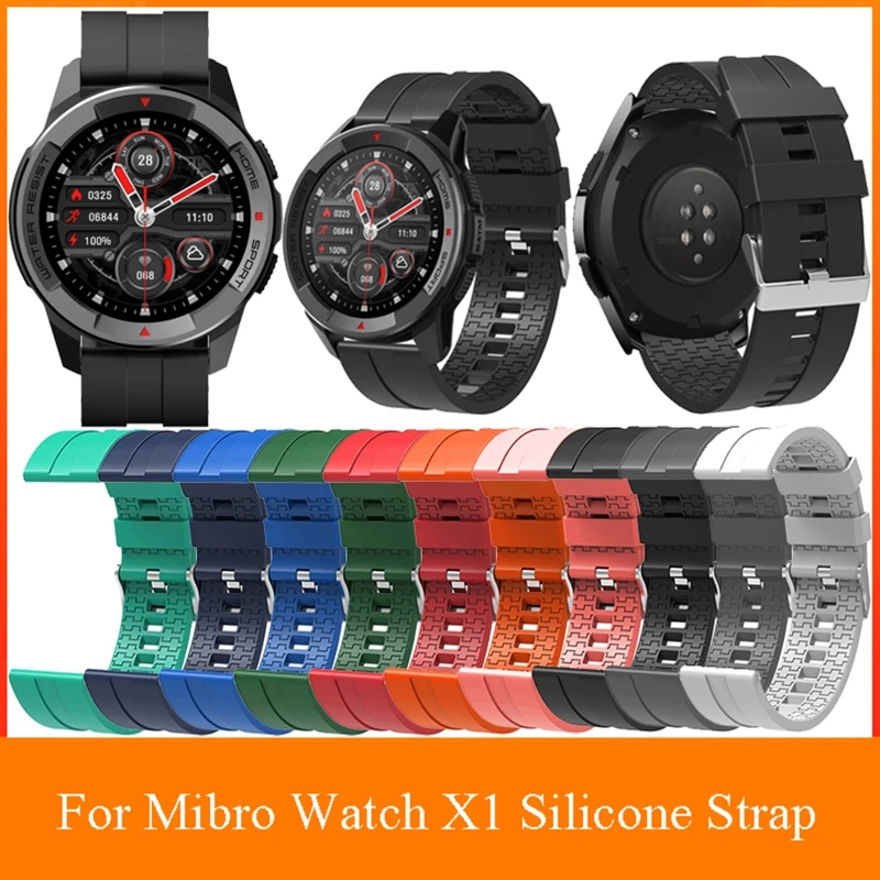 

Silicone Strap Compatible with MibroWatch X1 Waterproof Bracelet Durable Smart Watch Fashion Band Belt Sports Wristband