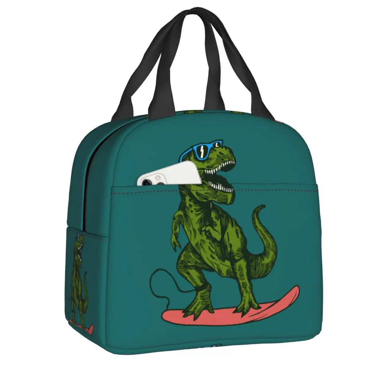

Cartoon Dinosaur Resuable Lunch Box for Women Leakproof Thermal Cooler Food Insulated Lunch Bag School Children Student