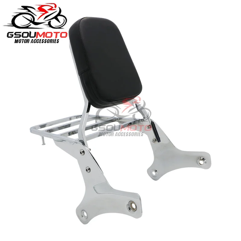 Пассажирская спинка мотоцикла Sissy Bar с комплектом накладок на багажник для Honda Shadow VT750 ACE 750 C2 RC44VT400 VT 400 1997-2003 гг. (art.: 3a39e8e71f7) - 3a39e8e71f7