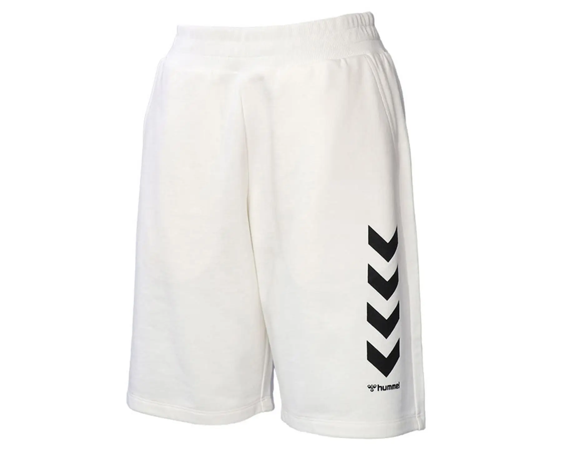 Hummel Original men's Casual Shorts White Color Comfortable Shorts for Sporty and Comfortable Walking Elastic Waist Structure