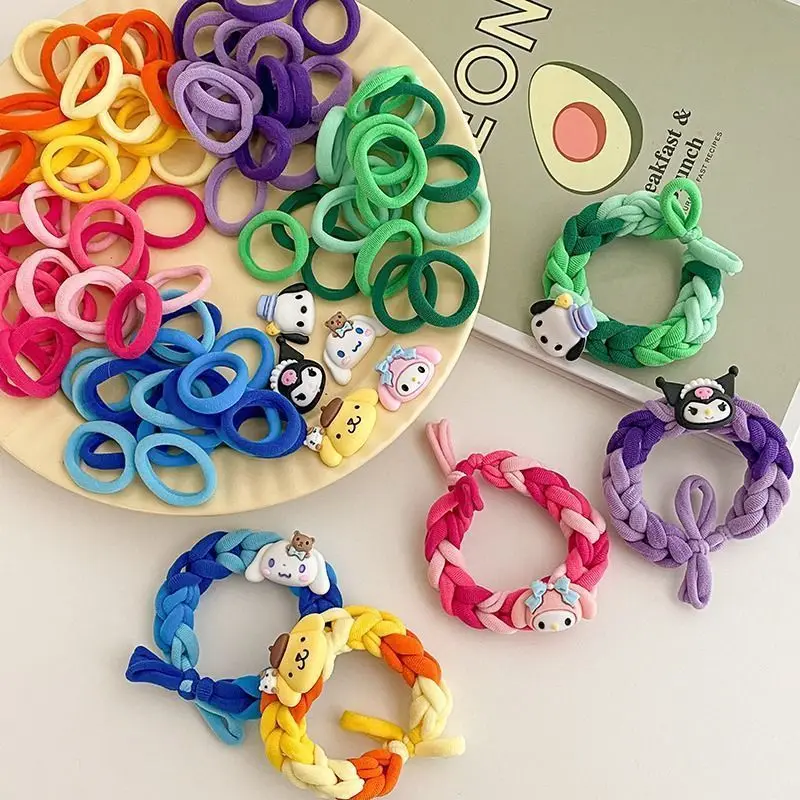 

Sanrio diy handmade bracelet Klein blue hair ring Kulomi rubber band bracelet couple bracelet bracelet