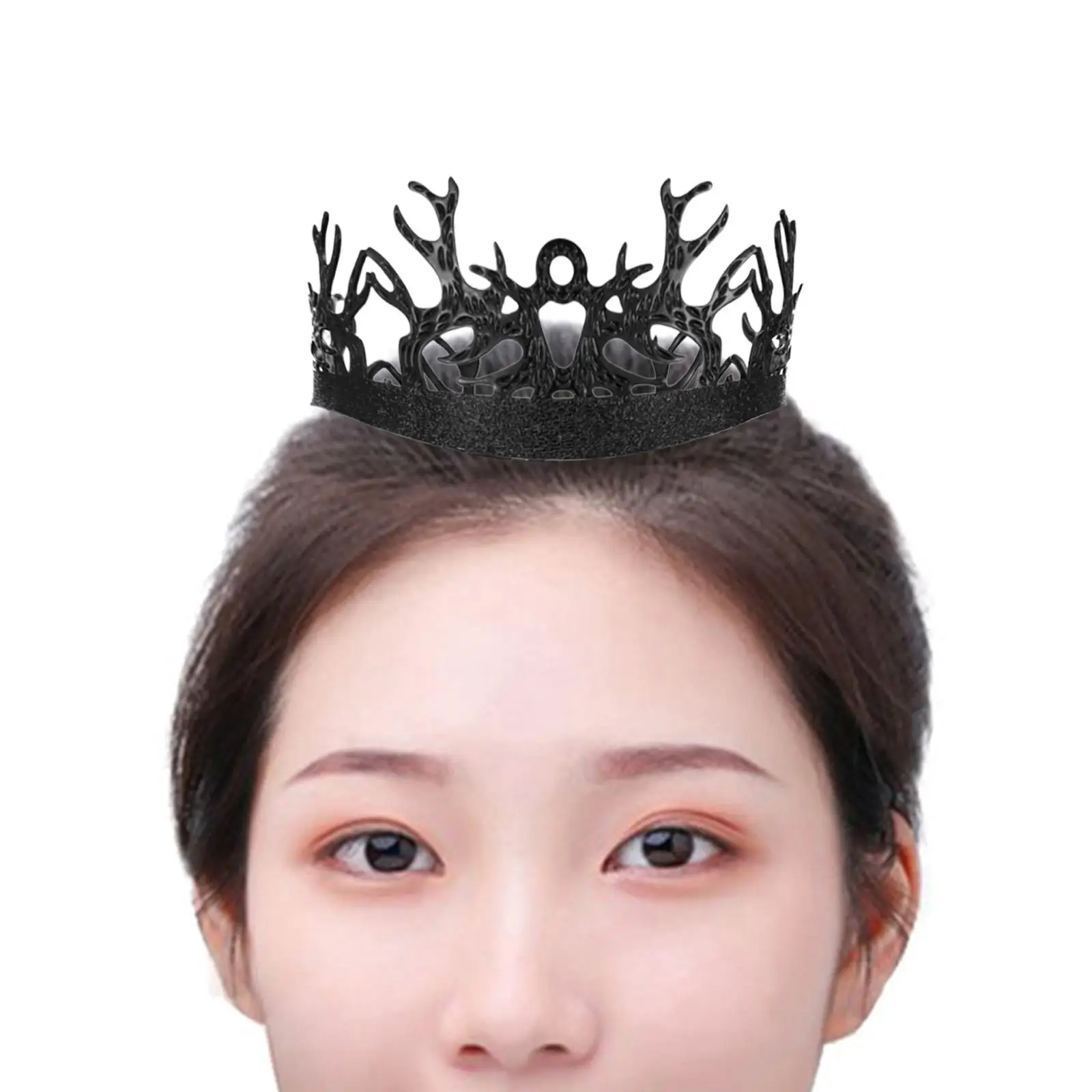 

Gothic Crown Headgear Gift Costume Fashion Prince Crowns Hairband Crown for Themed Parties Anniversary Halloween Festival Decor