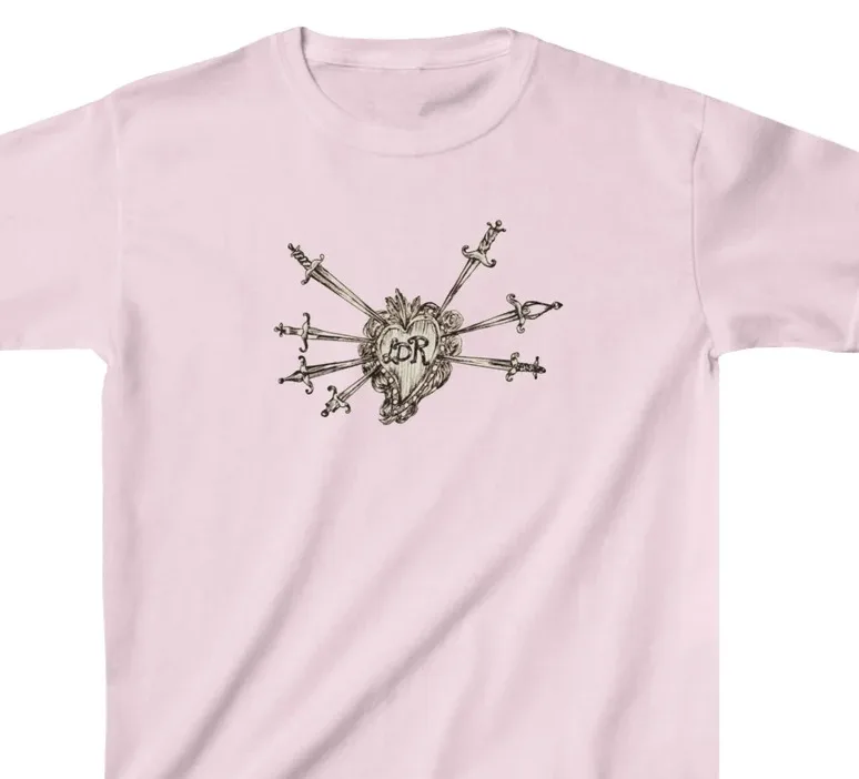 Футболка Y2K Del Rey Винтажная футболка с графическим рисунком