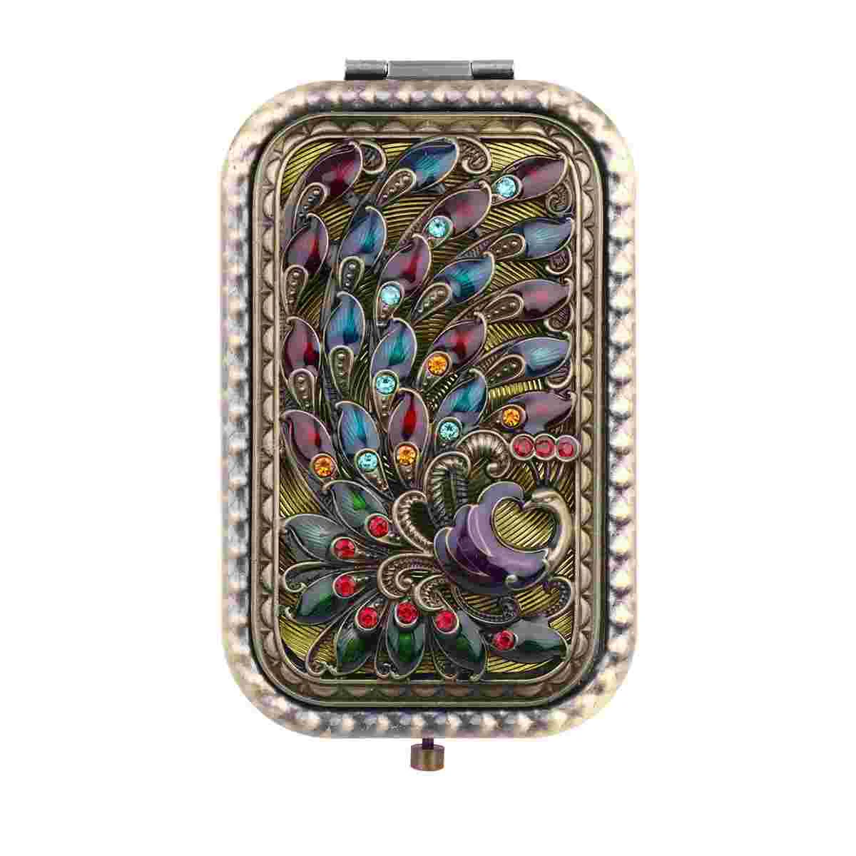 

Mirror Compact Makeup Vintage Pocket Purse Foldable Double Mini Women Vanity Portable Side Travel Handheld Purses Mirrors