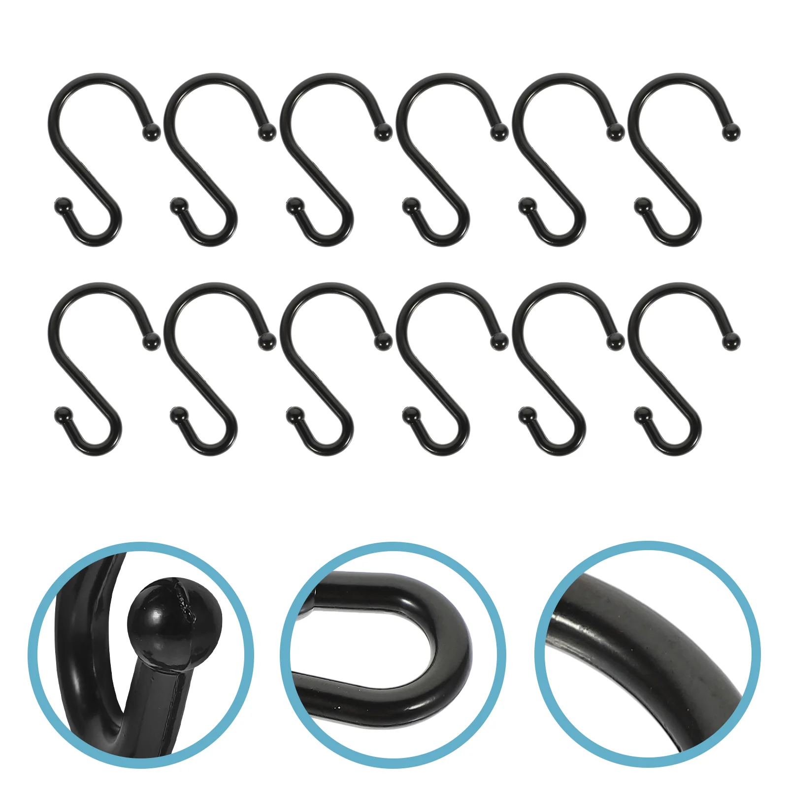

Hooks Curtain Hooks Rings Hanger Hanging Shaped Rod Curtains Hangers Heavy Duty Metal Bathroom Kitchen Flat Closet Potdrapery