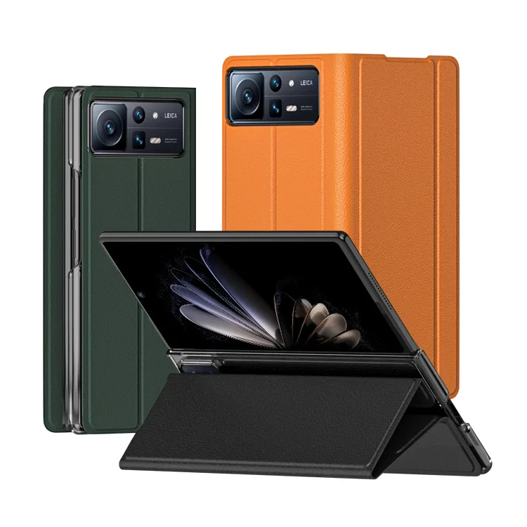 Ultra-thin Stand Sleep Screen Hibernate Case for Xiaomi MIX Fold2 New Fashion Fold Leather Cover Anti-knock Cases for MIX Fold 2