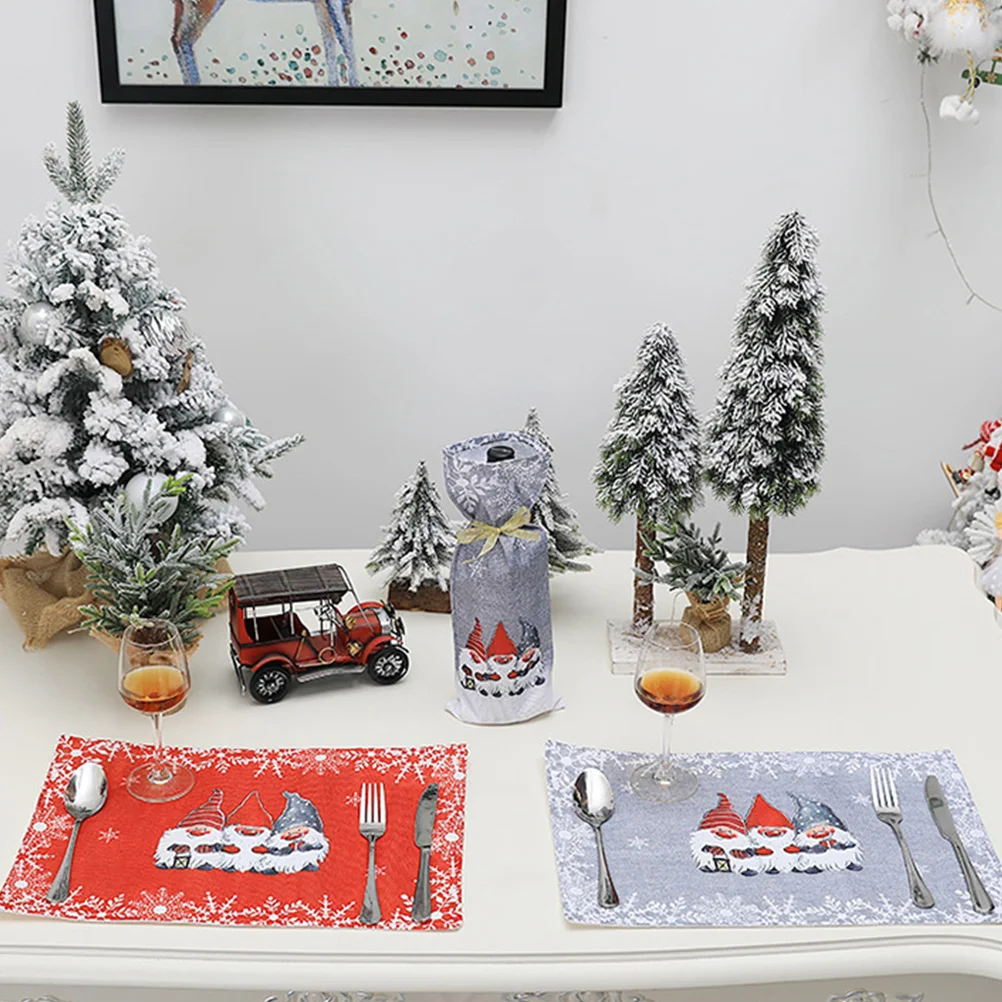 

Christmas Mat Placemat Tableware Table Placemats Party Decorative Decor Pad Dish