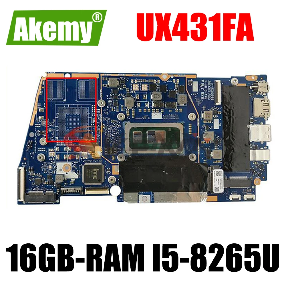 

Материнская плата для ноутбука ASUS UX431FA/FN MB, оригинальная материнская плата 16 ГБ-ОЗУ