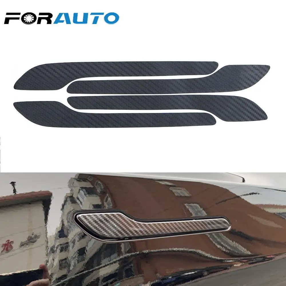 

FORAUTO 4Pcs Car Door Handle Sticker For Tesla Model 3 Protector Decals Decorative Anti-scratch Door Handle Wrap DIY Car-styling