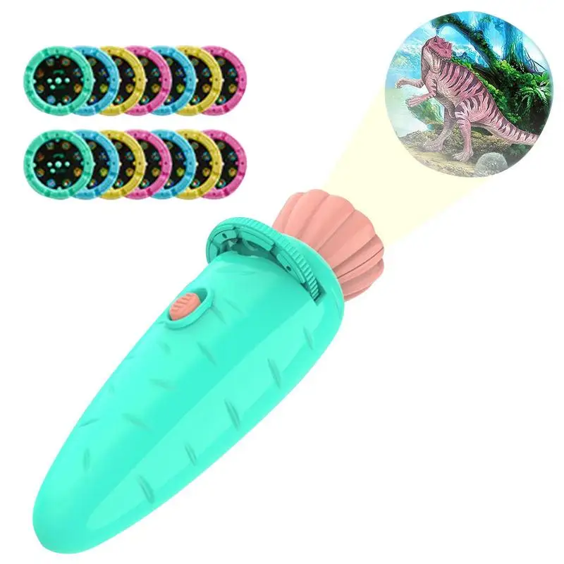 Детский проектор вспышка проекция фонарики в форме моркови лампа портативный