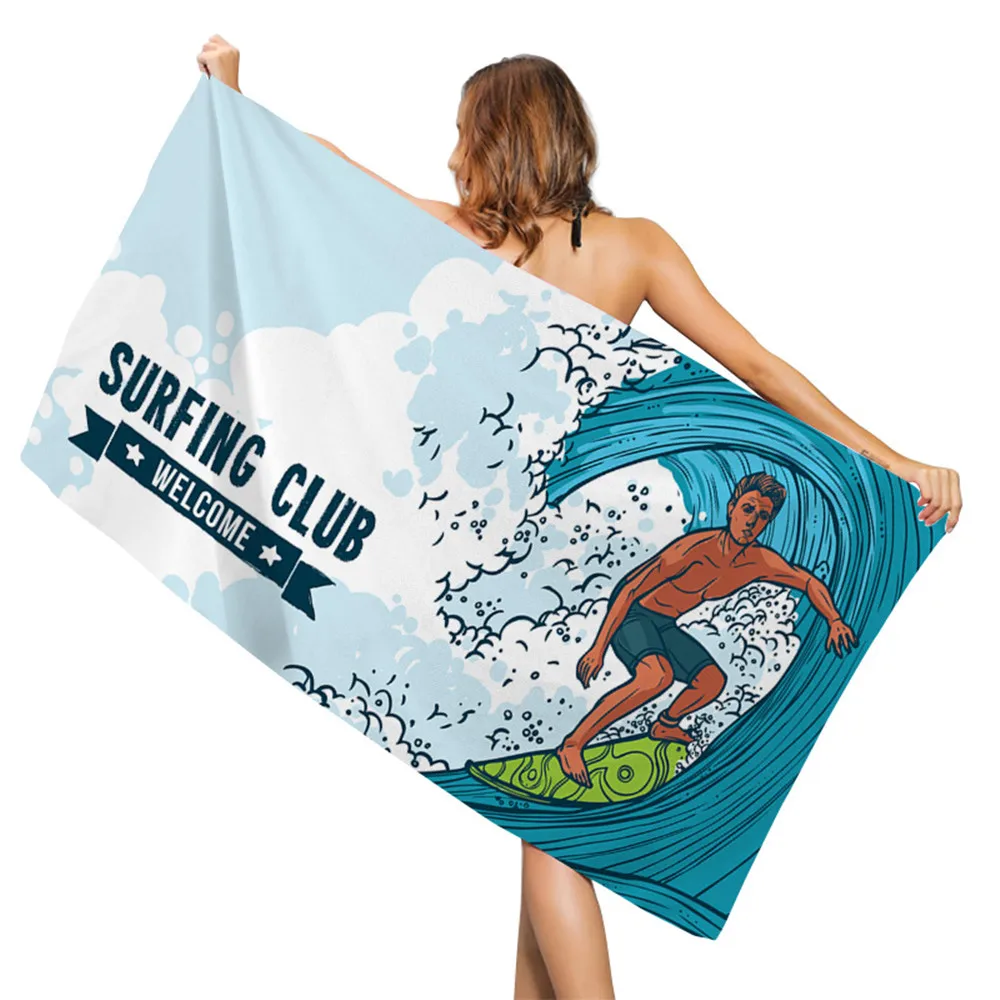 

Пляжное полотенце с принтом Гаваи для серфинга, быстросохнущее полотенце из микрофибры для морского серфинга, путешествий, кемпинга, йоги, тренажерного зала, пикника, коврик для женщин и мужчин, подарок