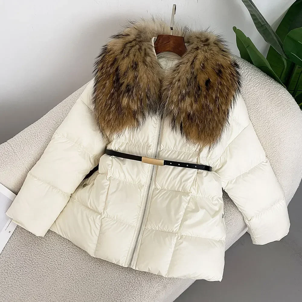 2024 зимняя утепленная свободная пуховая куртка в Корейском стиле женское меховое