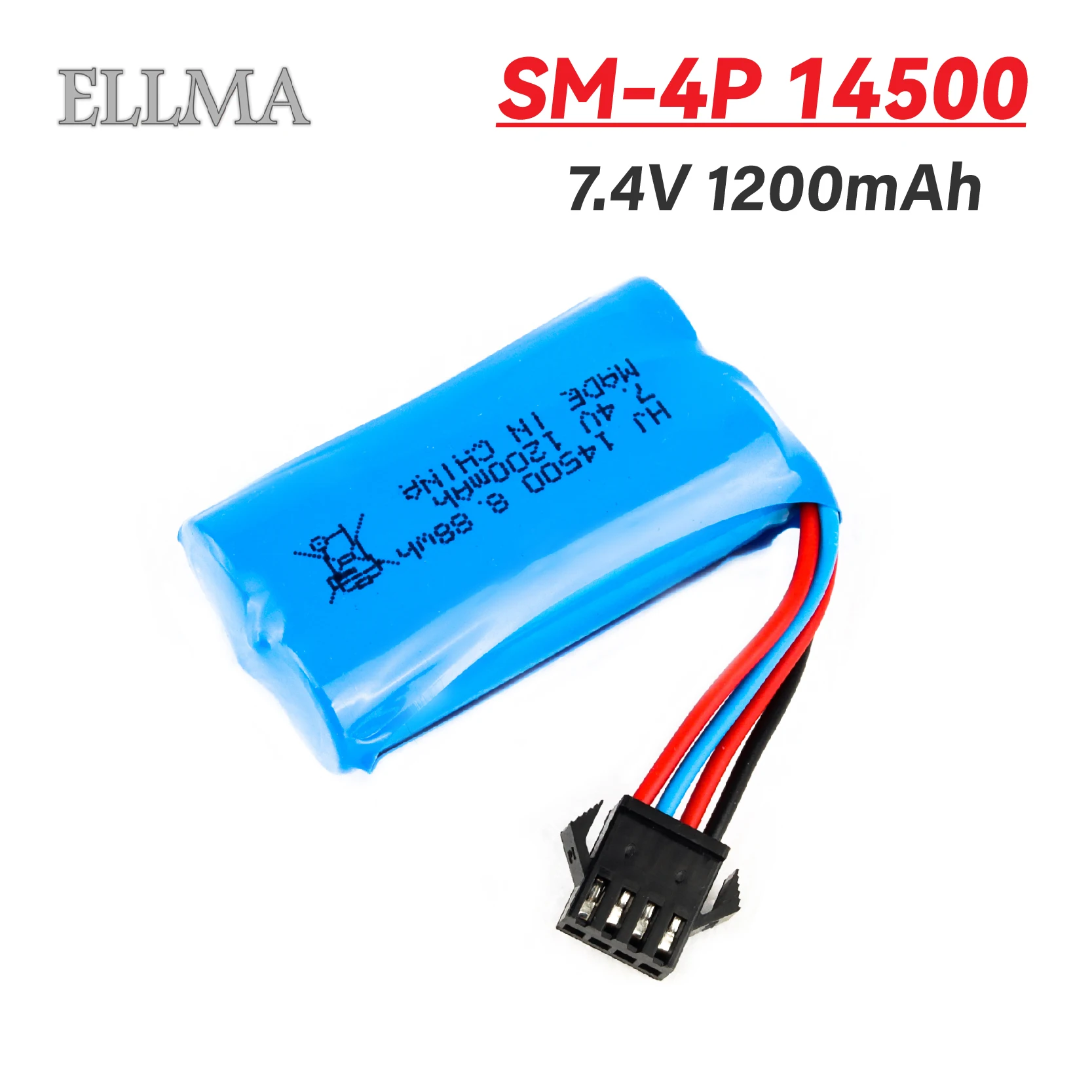 Литий-ионный аккумулятор 2S 7 4 в 1200 мАч 14500 стандартный штекер и usb набор для