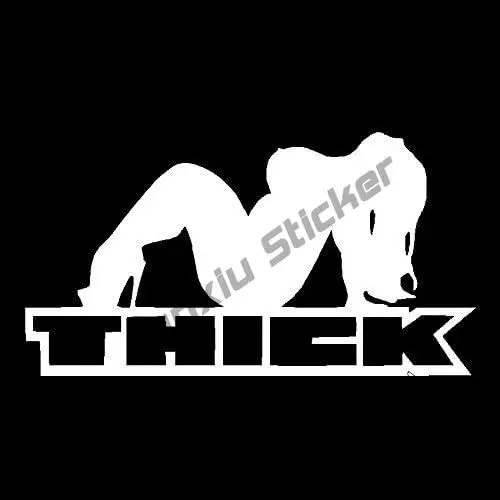

Thick Sexy Big Fat Chick Vinyl Decal Car Truck Window Sticker Mudflap Girl Woman Vinyl Decal for Windows Cars Trucks KK10cm