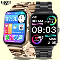 lige full touch 1 69 sport smart watch men women heart rate monitor fitness tracker bluetooth call women smartwatch wristwatch