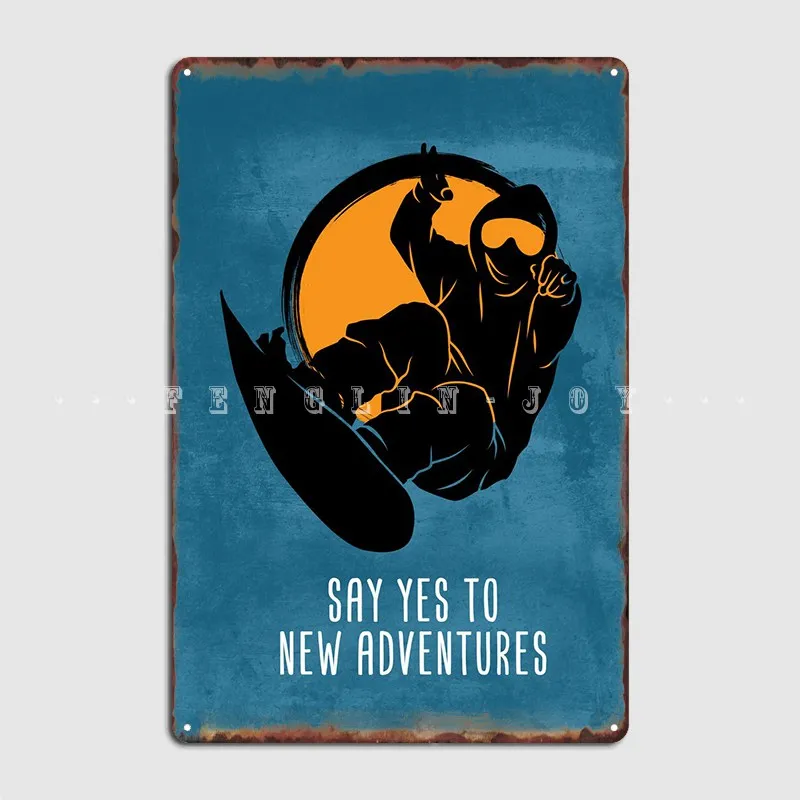 

Snowboard Cool Wall Decor Poster Metal Plaque Plaques Designing Bar Cave Club Party Tin Sign Posters